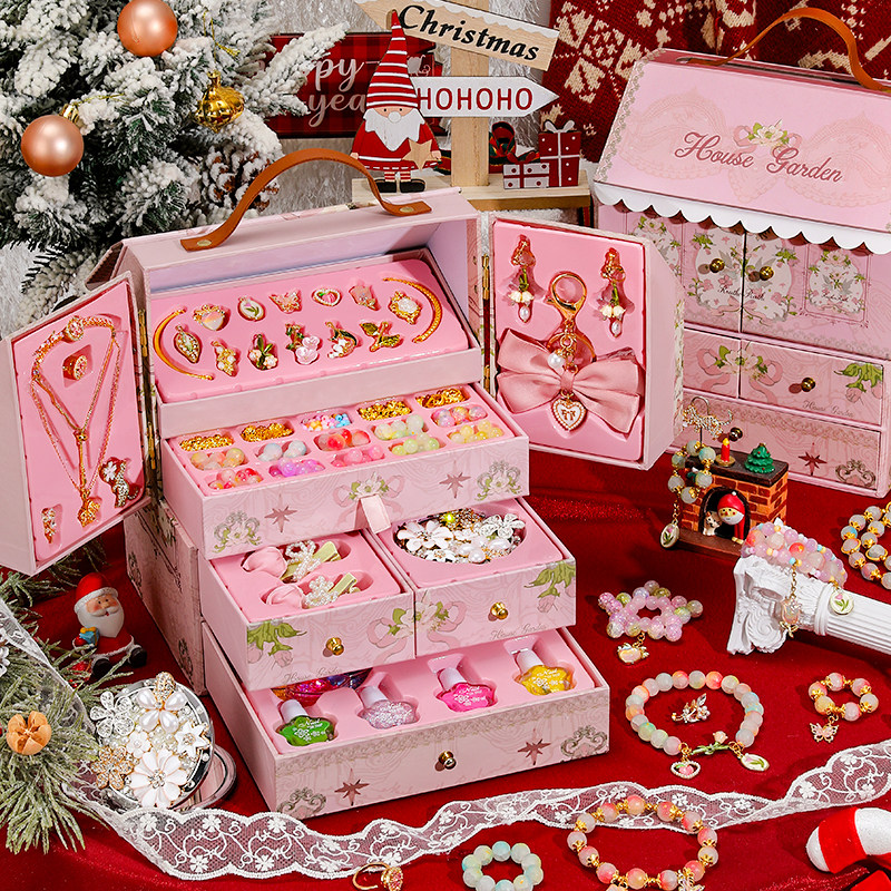 小女孩串珠礼盒儿童生日礼物高端