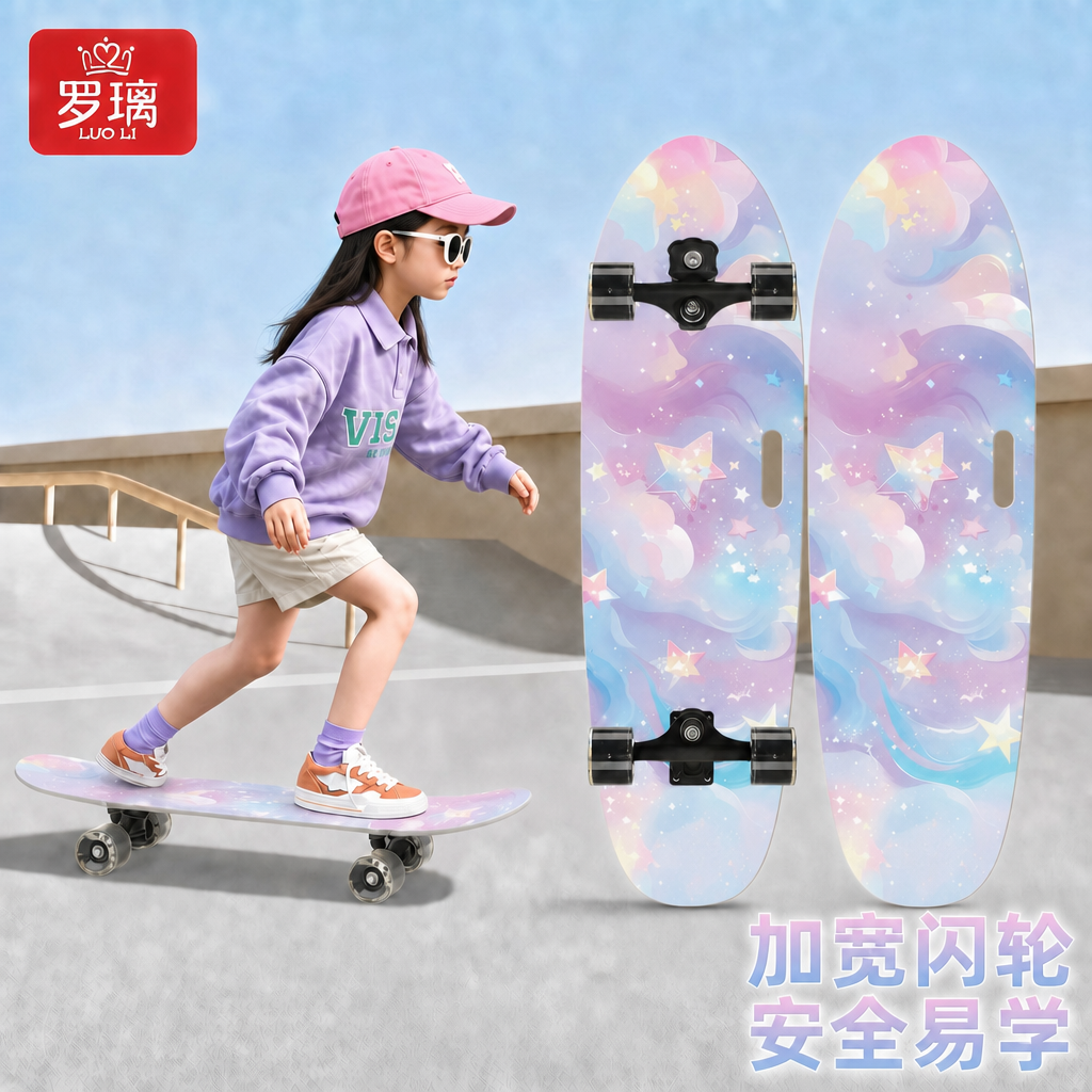 滑板儿童滑板车3到6到12岁玩具女孩2026新款初学者小学生女童礼物