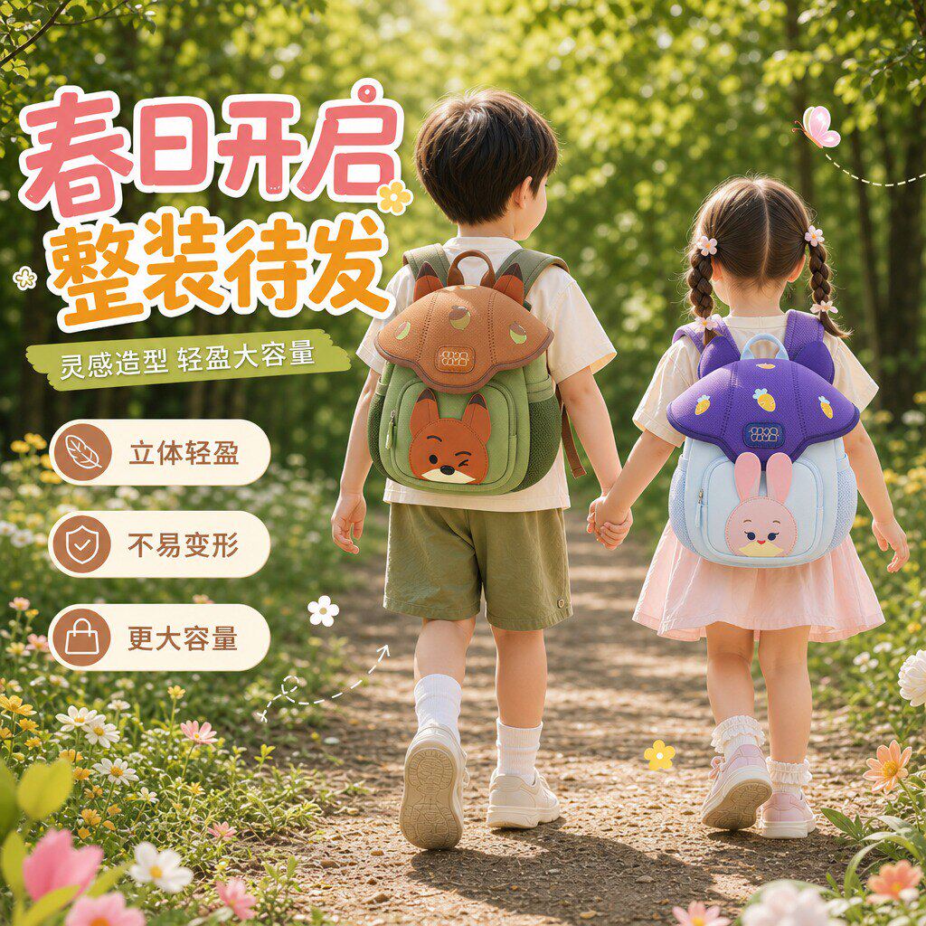 2026新款大容量儿童双肩书包幼儿