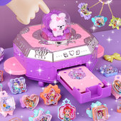 儿童戒指女童玩具女孩子饰品手工diy材料小朋友戒子公主首饰套装