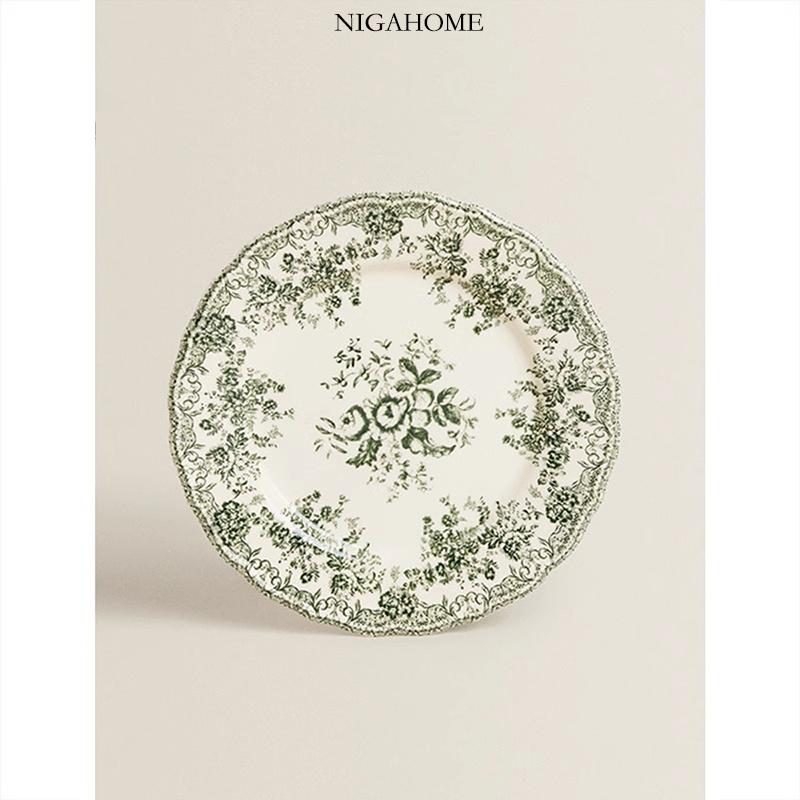 门店款复古陶制浅盘子