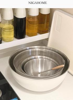 NigaHome 欧式家用可堆叠不锈钢揉面烘焙工具搅拌碗 44237211733