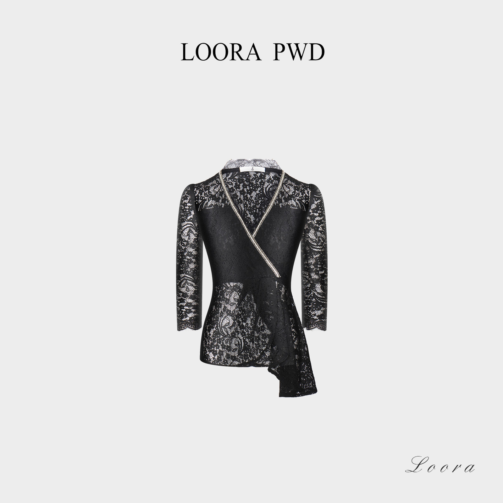 loorapwd/罗拉密码原创设计高端优雅女士成熟蕾丝上衣