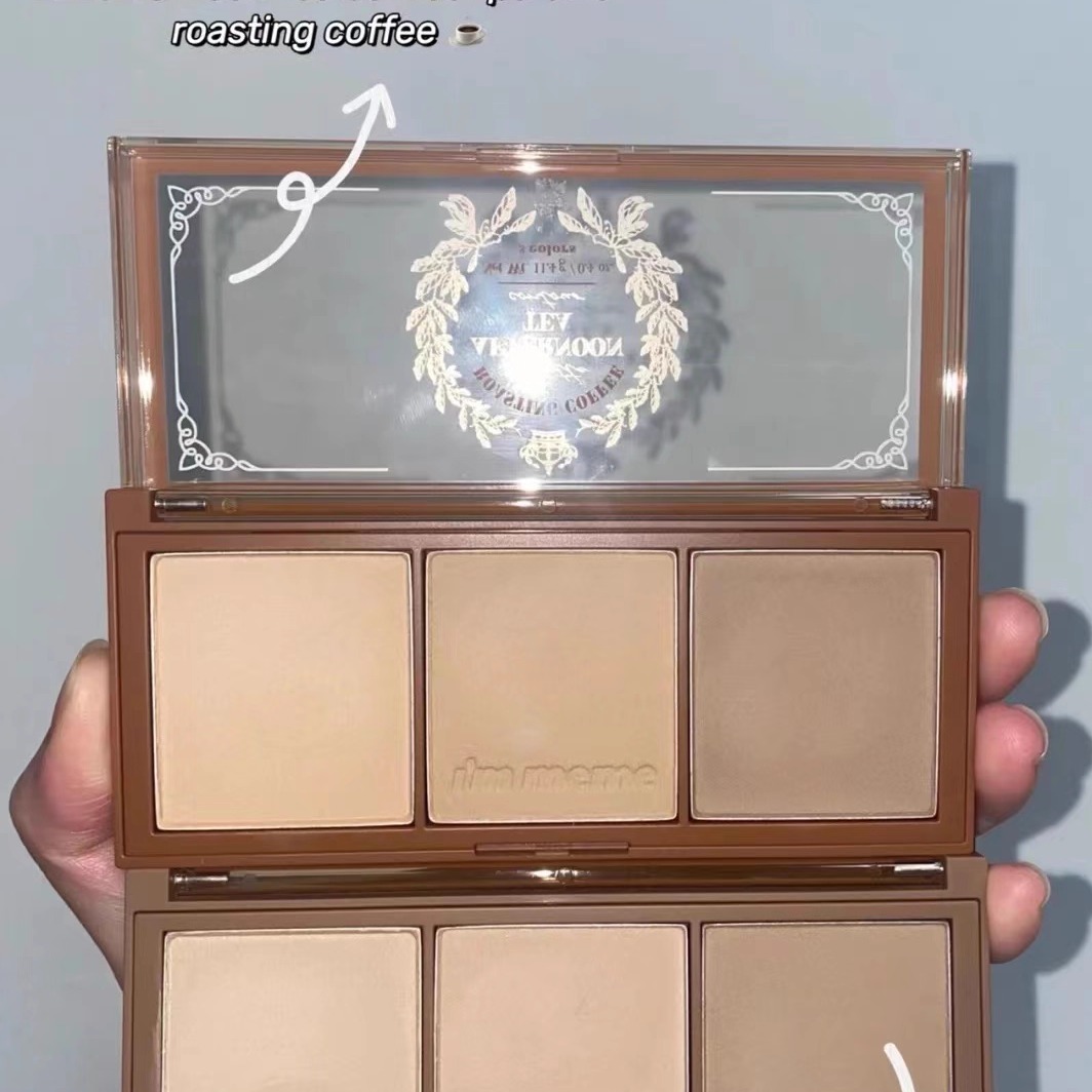 immeme下午茶三色修容盘哑光立体发际线粉阴影鼻影侧影组合一体盘