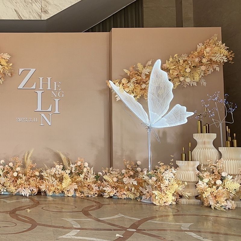 婚礼婚庆道具发光大蝴蝶