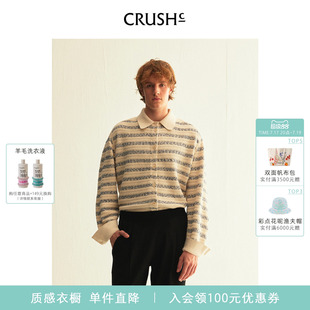 CRUSH Collection冬季新款花式条纹休闲衬衫男女情侣款