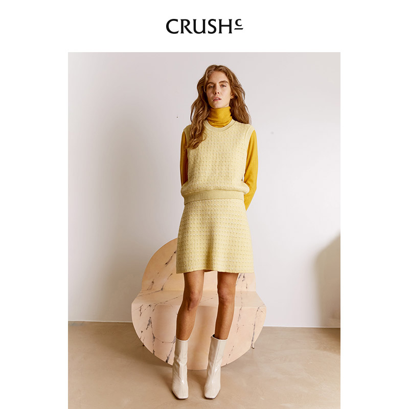 秋冬新品闪点花式百搭a字半裙