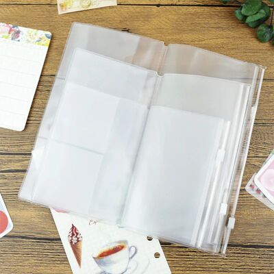 Fromthenon PVC Zipper Bag for Midori Travelers Notebook Jour