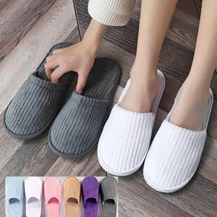 3 Pairs Hotel Travel Disposable Slippers Winter Warm House S