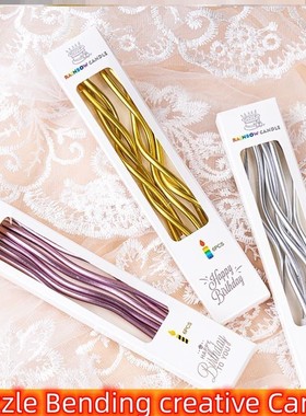 Bend birthday candles party candles colorful cake candles