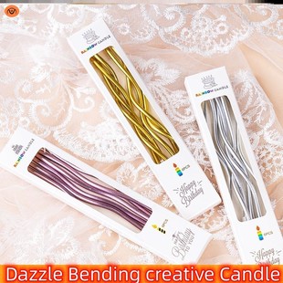 Bend birthday candles party candles colorful cake candles