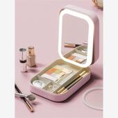 lamp box mirror化妆品收纳盒带灯镜子 storage Cosmetics