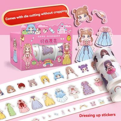 1 Box Versatile Princess Sticker Set Cute Dress-Up Waterproo