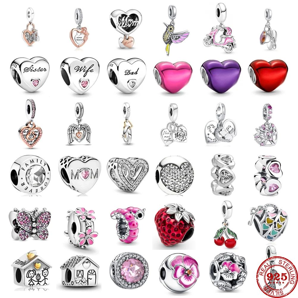 Sterling Silver Forever Family Motorcycle Cherry Daisy Penda