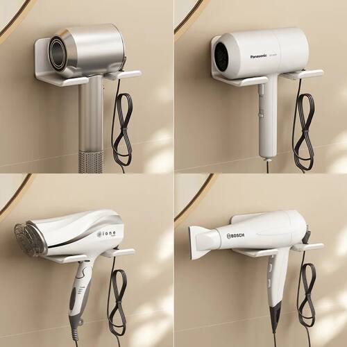 Hair Dryer Holder Bathroom Hair Straightener Stand Nail Free