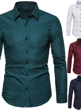 2019衬衫Men s Shirts Korean men slim long sleeve dress Shirt