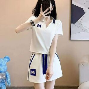 亚马逊网红时尚休闲跑步运动套装女夏季款洋气显瘦短袖短裤两件套