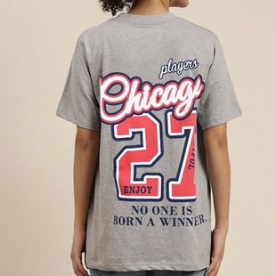 跨境欧美嘻哈篮球球衣运动短袖t恤男女款夏季休闲圆领优质弹力T恤