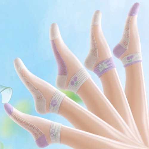 丝袜纯棉水晶袜透气夏季