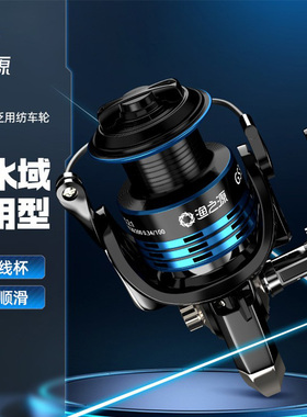 渔之源纺车轮GS1000型轻量微物路亚轮海竿泛用6000远投轮金属线杯