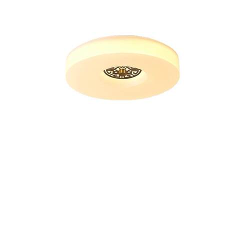 新中式led吸顶灯饰现代简约圆形北欧客厅卧室过道中国风全铜灯具
