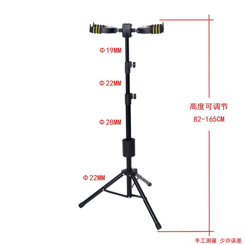双头支架两把2立式吉他琴架自动锁式挂钩吉他支架展示架双立式图片
