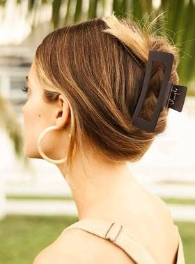 4Pcs/Set Women Girls Claw Clips Coffee Black Hair Claw Nonsl