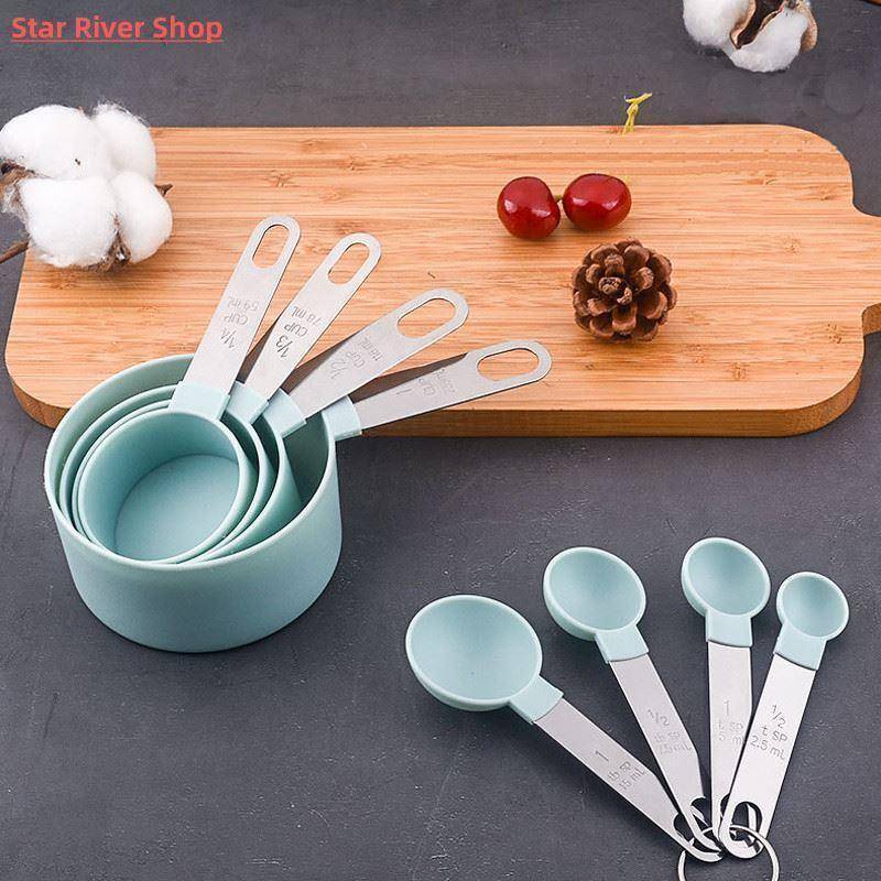 4/8/10pcs Multi Purpose Spoons Cup Measuring Tools PP Baking