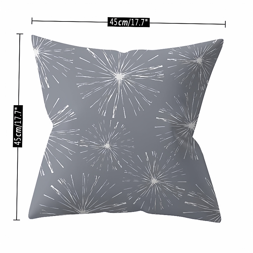 Grey geometric polyester sofa pillow cushion cover 报枕套