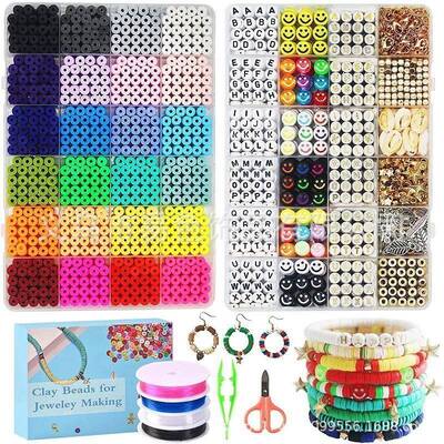 10000Pcs/Box 6mm Clay Bracelet Beads for Jewelry Making Ki