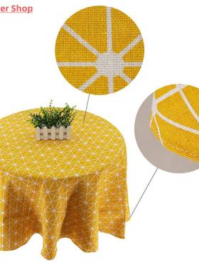 Japan Style Tablecloth Cotton Linen Round Table Cloth Nordic