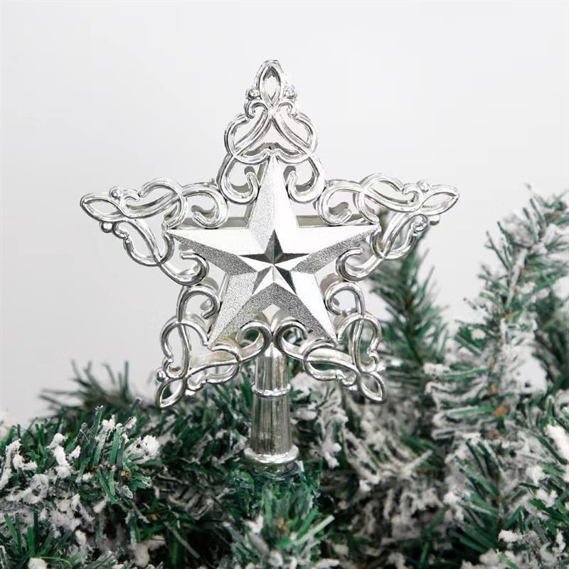 Christmas Decoration Lace HollUQYow Five-pointed Star Tree T