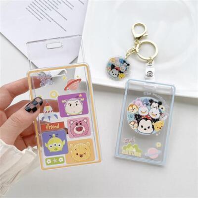key Mouse Keychain School Bag Charm Toy Story Id Card Holder