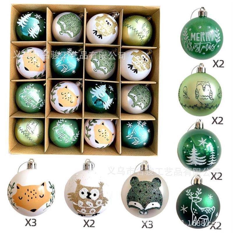 Christmas tree decoration cartoon plastic ball pendant 圣诞