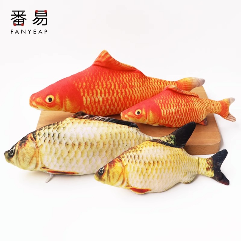 宠物玩具/鱼A1P243-仿真解闷耐咬自嗨磨牙抱枕猫薄荷幼猫逗
