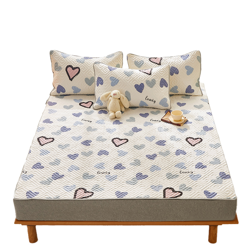 床垫全棉纯棉加厚床褥软垫夹棉榻榻米床单包边家用保护垫铺床防滑
