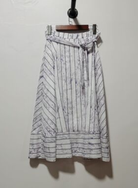 【艺】去标撤柜春秋季新款时尚都市百搭亚麻中长款女半身裙L1Q50