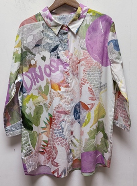 去标2025夏季时尚潮流百搭别致设计感衬衣气质衬衫上衣I127