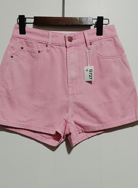 Sna家女装2025春夏时尚百搭显瘦粉色休闲牛仔短裤女G727