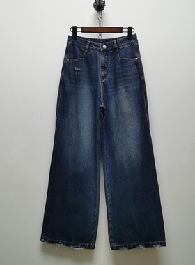 【MO】去标2025年秋季新款牛仔裤休闲直筒休闲女士长裤R5C73585