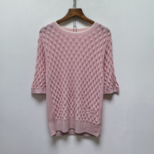 2026去标春秋新款 百搭显瘦针织衫 女宽松圆领短袖 上衣O779 时尚