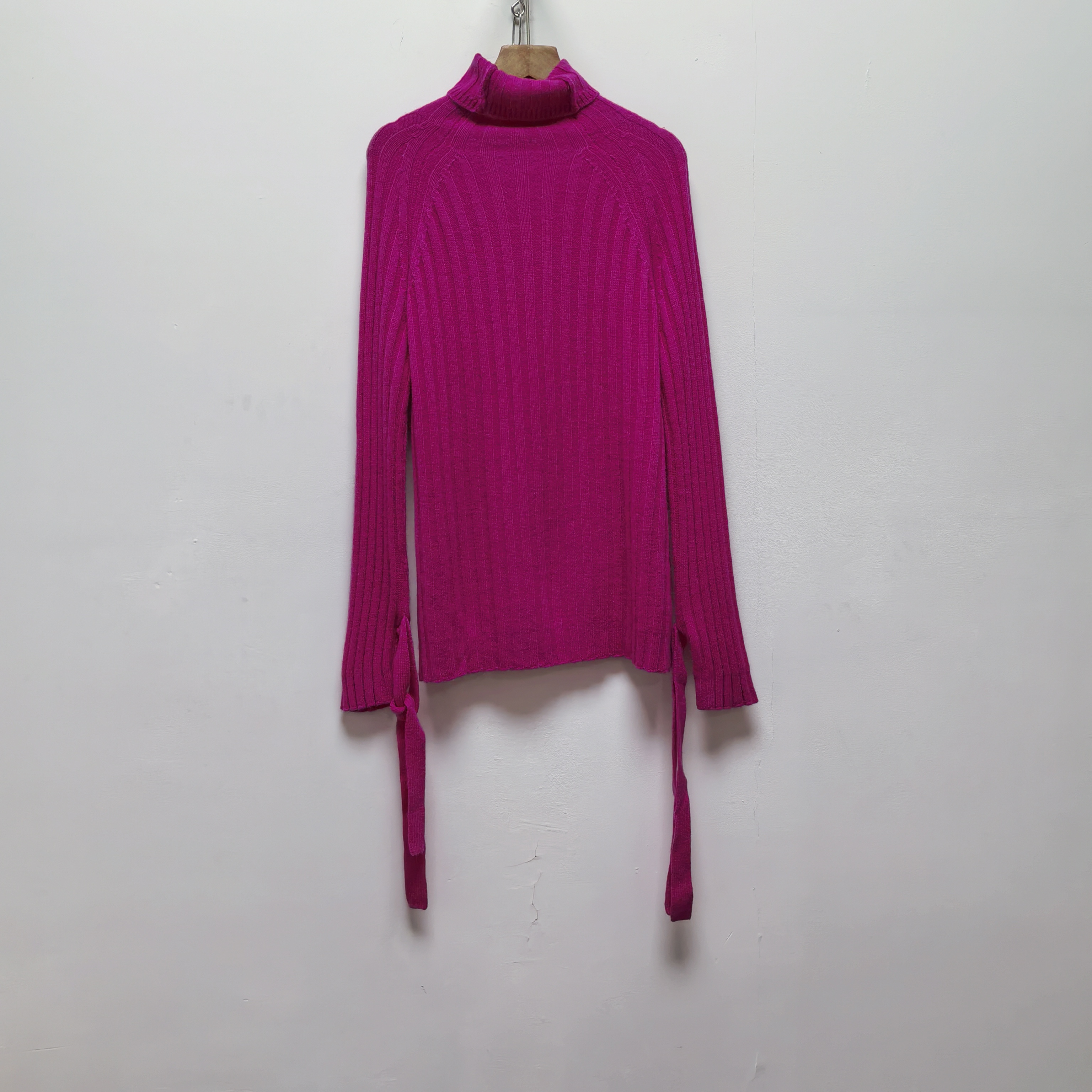 2025秋冬高领套头针织衫长袖玫粉显白百搭软糯打底毛衣女上衣M478