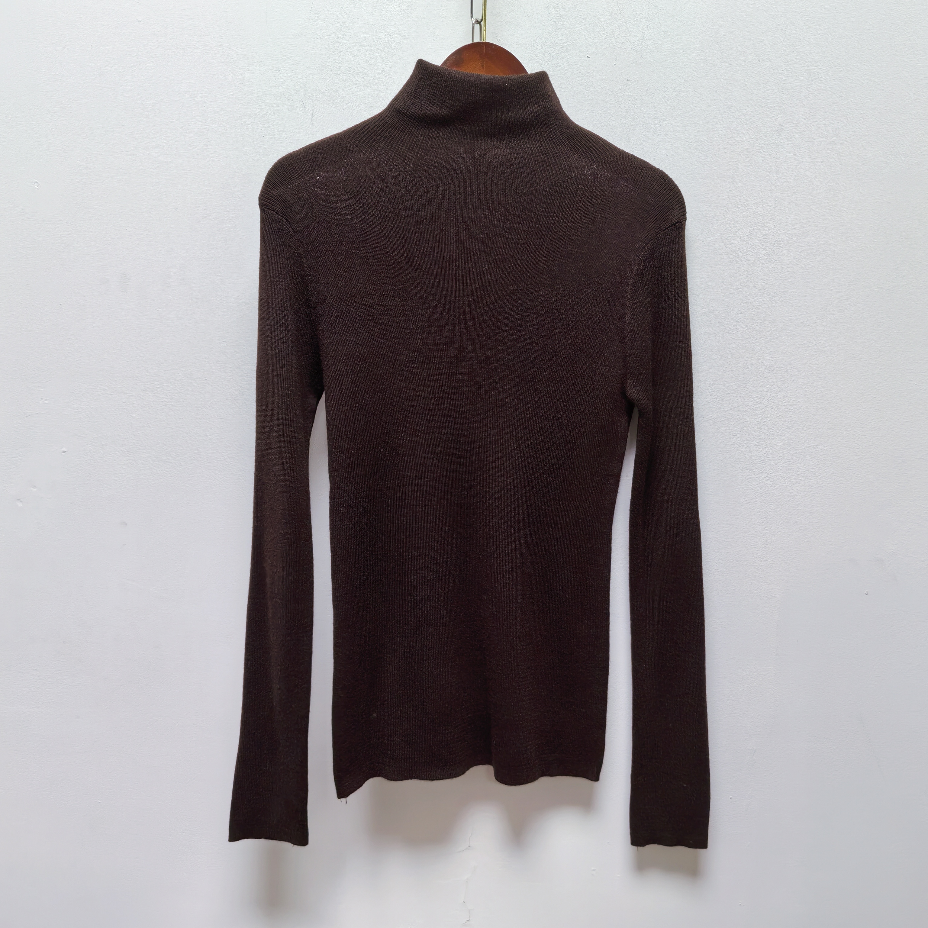 秋冬堆堆领精纺超细羊毛混纺柔软打底衫纯色软糯气质百搭上衣M210