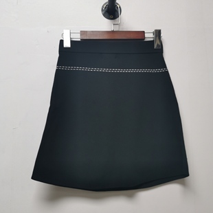 撤柜女装2025春秋时尚百搭显瘦黑色A字半身裙女短裙K127