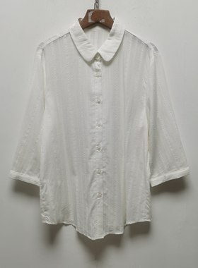 M2026春夏装新款韩版显瘦提花面料衬衫女士宽松上衣D534