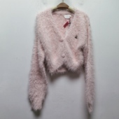 T去标设计感V领软糯毛绒短款 百搭女装 秋冬毛衣上衣I369