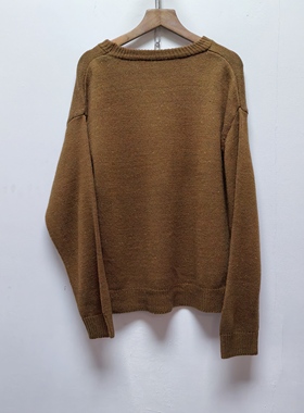 2025秋冬杂色圆领套头针织衫长袖休闲显白软糯打底毛衣女上衣M499