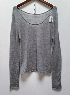 好物推荐【T】设计感春秋款女装时尚休闲百搭套头灰色针织衫N773
