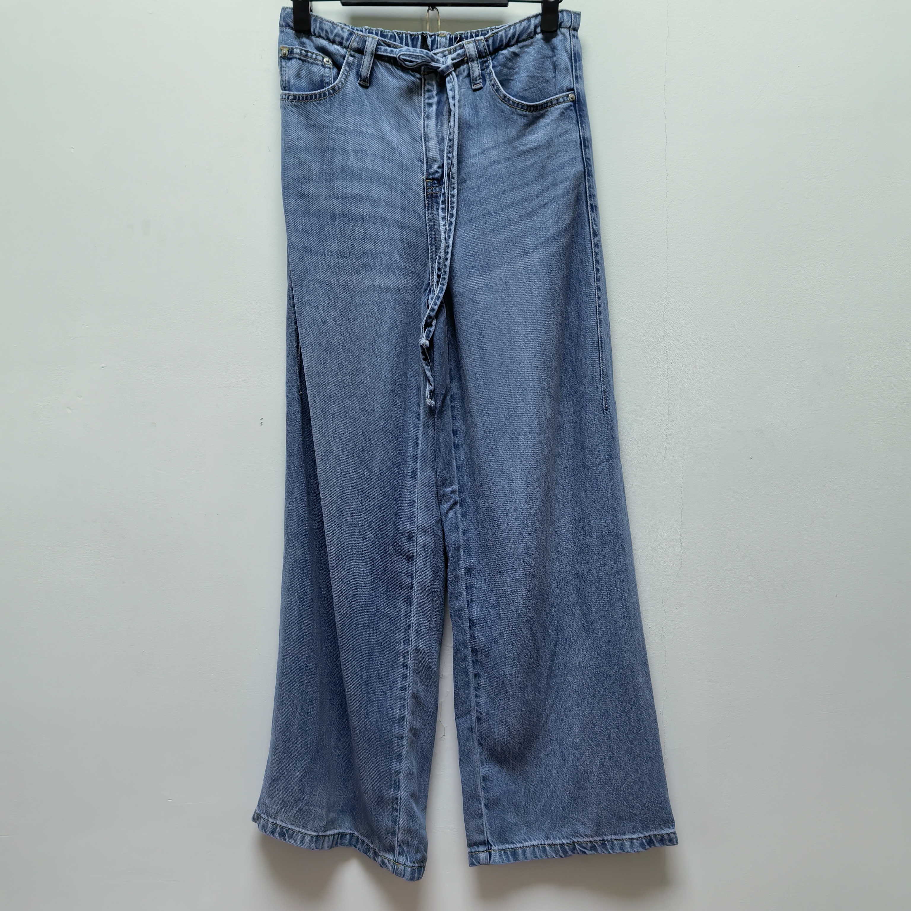 2025夏季新款女装去标薄款复古直筒休闲牛仔裤P116