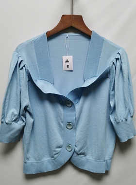 檬撤柜女装去标系列2025春秋季时尚百搭V领减龄短袖针织开衫女146